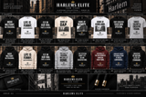 The Statement Tees — a Harlem's Elite design concept board